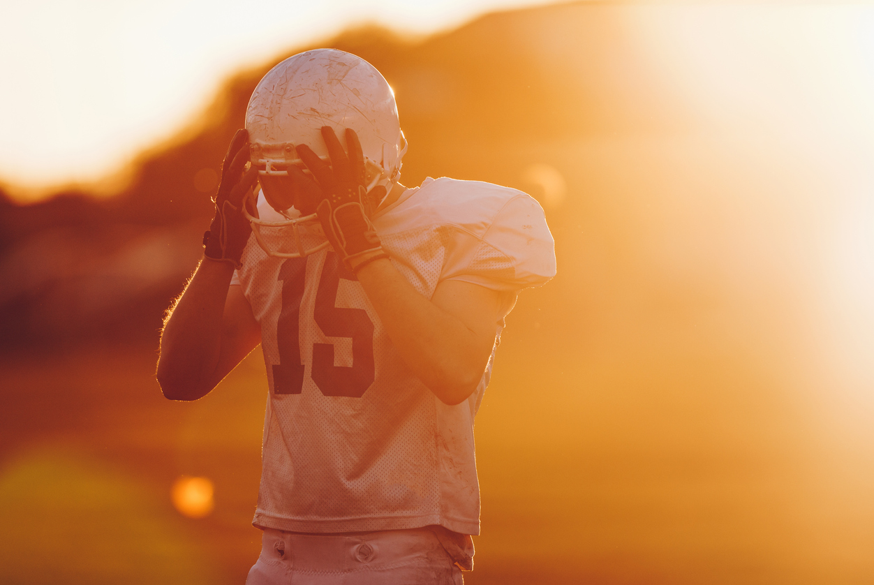 football player on field