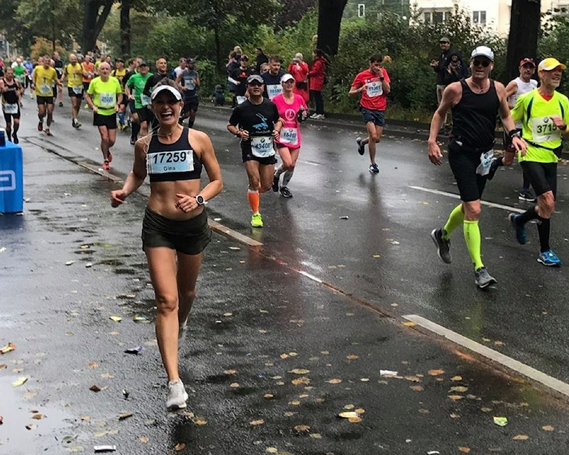 patient Gina Uebelhor running marathon