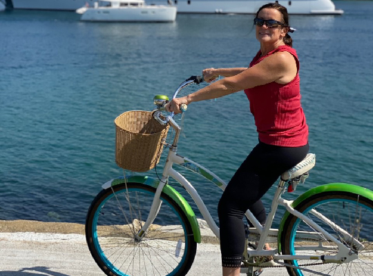 Dr. Berger patient riding bike