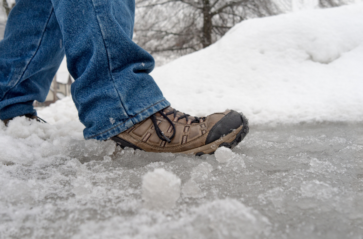 icy sidewalk