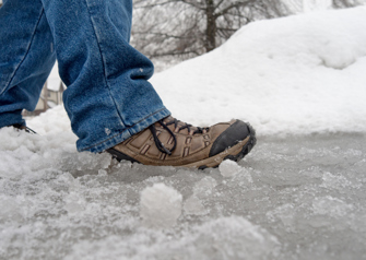 icy sidewalk