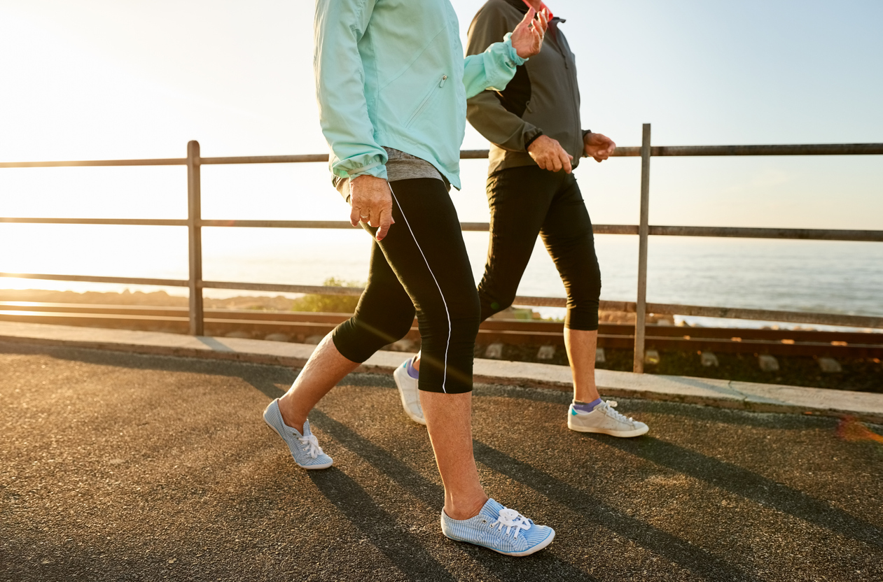 Walking keeps you healthy stock photo